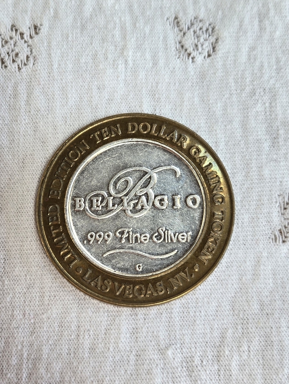 Bellagio .999 Fine Silver Ten Dollar Casino Token - Two-Tone Andy Warhol